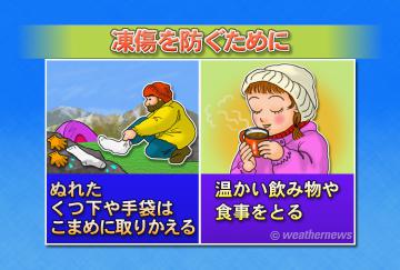 凍傷を防ぐために