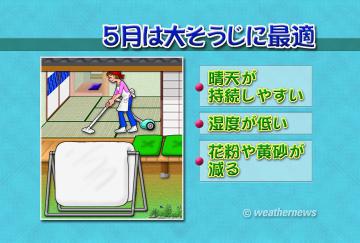 ５月は大そうじに最適