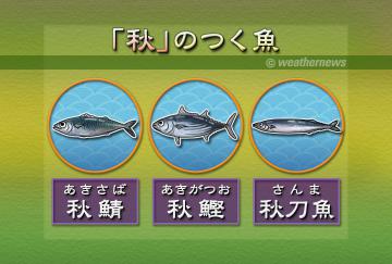 秋のつく魚