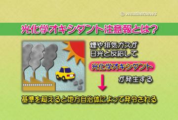 光化学オキシダント注意報とは