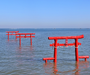 大魚神社の海中鳥居
